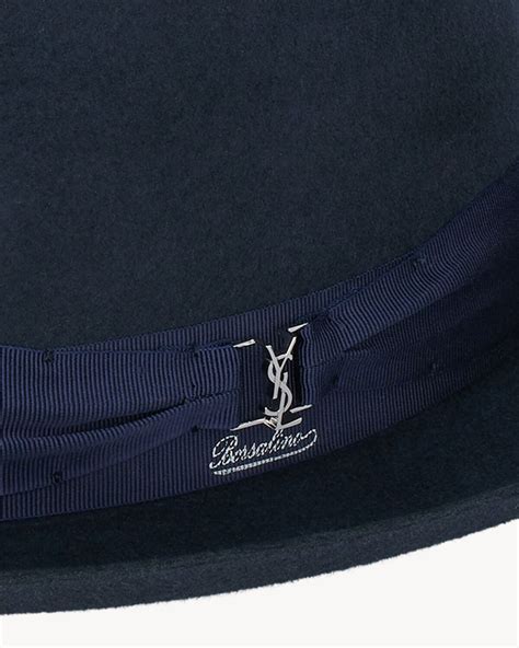 Saint Laurent revisits the famous Borsalino felt hat.